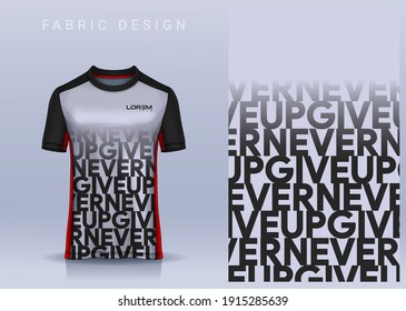 Fabric textile for Sport t-shirt ,Soccer jersey mockup for football club. uniform front view.