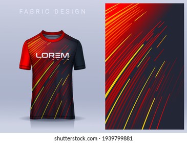 Fabric textile for Sport t-shirt ,Soccer jersey mockup for football club. uniform front view.