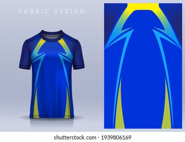 Fabric textile for Sport t-shirt ,Soccer jersey mockup for football club. uniform front view.