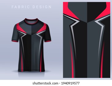 Fabric textile for Sport t-shirt ,Soccer jersey mockup for football club. uniform front view.