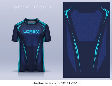 Fabric textile for Sport t-shirt ,Soccer jersey mockup for football club. uniform front view.