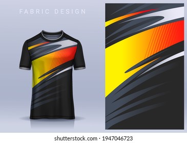 Fabric textile for Sport t-shirt ,Soccer jersey mockup for football club. uniform front view.