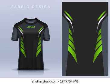 Fabric textile for Sport t-shirt ,Soccer jersey mockup for football club. uniform front view.