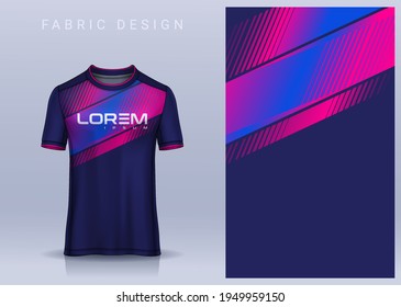 Fabric textile for Sport t-shirt ,Soccer jersey mockup for football club. uniform front view.