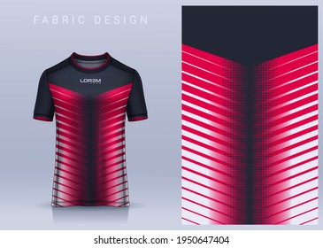 Fabric textile for Sport t-shirt ,Soccer jersey mockup for football club. uniform front view.