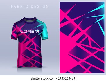 Fabric textile for Sport t-shirt ,Soccer jersey mockup for football club. uniform front view.