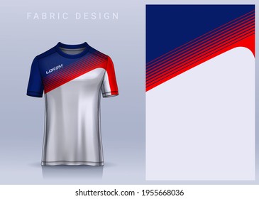 Fabric textile for Sport t-shirt ,Soccer jersey mockup for football club. uniform front view.