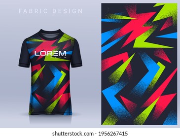 Fabric textile for Sport t-shirt ,Soccer jersey mockup for football club. uniform front view.