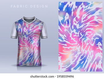 Fabric textile for Sport t-shirt ,Soccer jersey mockup for football club. uniform front view.