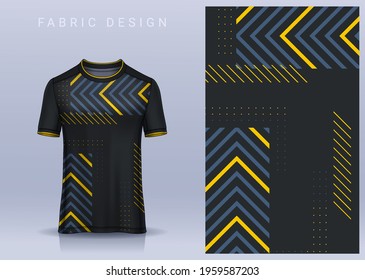 Fabric textile for Sport t-shirt ,Soccer jersey mockup for football club. uniform front view.