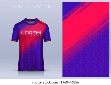 Fabric textile for Sport t-shirt ,Soccer jersey mockup for football club. uniform front view.