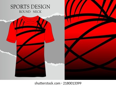 Fabric textile for Sport t-shirt ,Soccer jersey mockup for sports club. uniform front view.