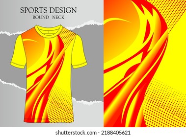 Fabric textile for Sport t-shirt ,Soccer jersey mockup for sports club. uniform front view.
