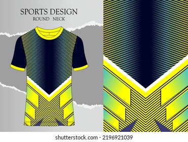 Fabric textile for Sport t-shirt ,Soccer jersey mockup for sports club. uniform front view.