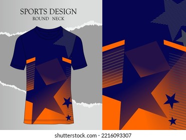 Fabric textile for Sport t-shirt ,Soccer jersey mockup for sports club. uniform front view.