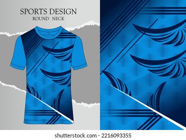 Fabric textile for Sport t-shirt ,Soccer jersey mockup for sports club. uniform front view.