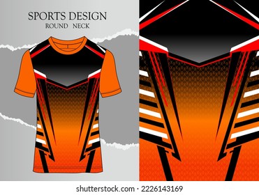 Fabric textile for Sport t-shirt ,Soccer jersey mockup for sports club. uniform front view.