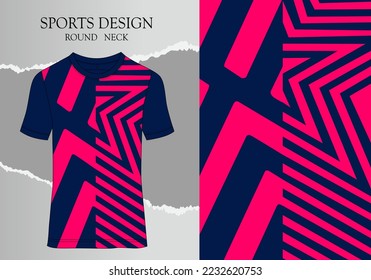 Fabric textile for Sport t-shirt ,Soccer jersey mockup for sports club. uniform front view.