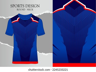 Fabric textile for Sport t-shirt ,Soccer jersey mockup for sports club. uniform front view.