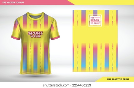 Fabric textile for Sport t-shirt ,Soccer jersey mockup for football club. uniform front view