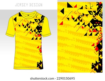 Fabric textile for Sport t-shirt ,Soccer jersey mockup for sports club. uniform front view.