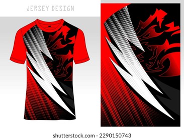 Fabric textile for Sport t-shirt ,Soccer jersey mockup for sports club. uniform front view.