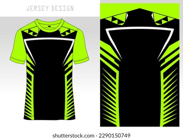 Fabric textile for Sport t-shirt ,Soccer jersey mockup for sports club. uniform front view.