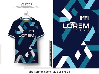 Fabric textile for Sport t-shirt ,Soccer jersey mockup for football club. uniform front view.