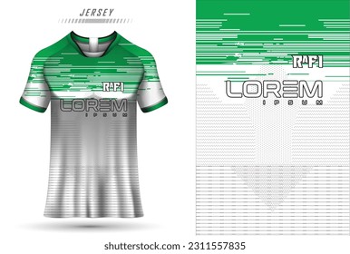 Tela textil para camiseta deportiva, camiseta deportiva, jersey de fútbol para club de fútbol. vista frontal uniforme.