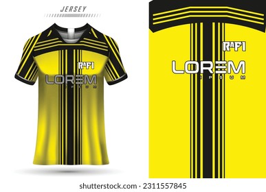 Fabric textile for Sport t-shirt ,Soccer jersey mockup for football club. uniform front view.