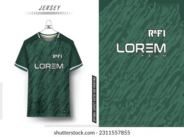 Fabric textile for Sport t-shirt ,Soccer jersey mockup for football club. uniform front view.