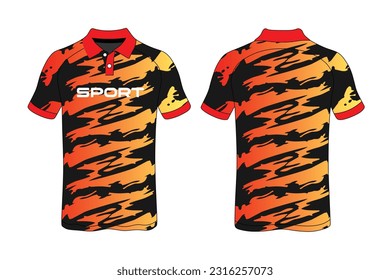 Fabric textile for Sport t-shirt ,Soccer jersey mockup for football club. uniform front and back view.