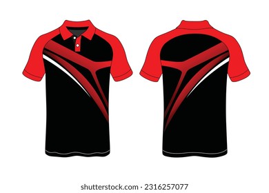 Fabric textile for Sport t-shirt ,Soccer jersey mockup for football club. uniform front and back view.