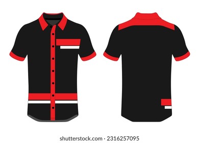 Fabric textile for Sport t-shirt ,Soccer jersey mockup for football club. uniform front and back view.