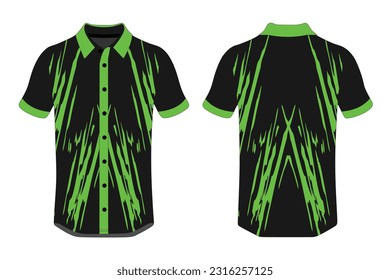 Fabric textile for Sport t-shirt ,Soccer jersey mockup for football club. uniform front and back view.