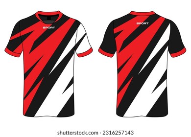 Fabric textile for Sport t-shirt ,Soccer jersey mockup for football club. uniform front and back view.