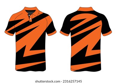 Fabric textile for Sport t-shirt ,Soccer jersey mockup for football club. uniform front and back view.