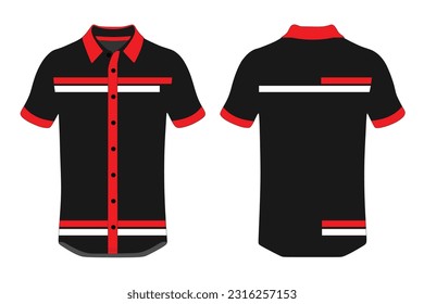 Fabric textile for Sport t-shirt ,Soccer jersey mockup for football club. uniform front and back view.