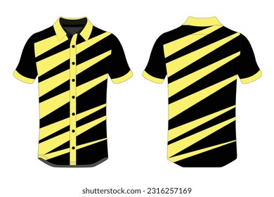 Fabric textile for Sport t-shirt ,Soccer jersey mockup for football club. uniform front and back view.