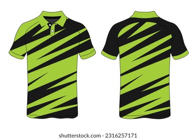 Fabric textile for Sport t-shirt ,Soccer jersey mockup for football club. uniform front and back view.