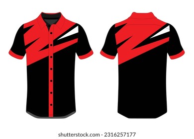 Fabric textile for Sport t-shirt ,Soccer jersey mockup for football club. uniform front and back view.