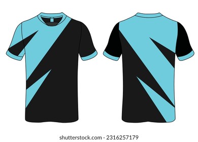 Fabric textile for Sport t-shirt ,Soccer jersey mockup for football club. uniform front and back view.