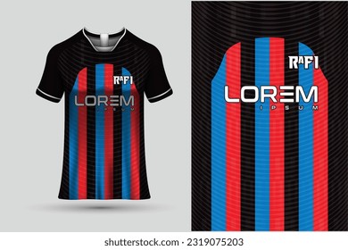 Fabric textile for Sport t-shirt ,Soccer jersey mockup for football club. uniform front  view.