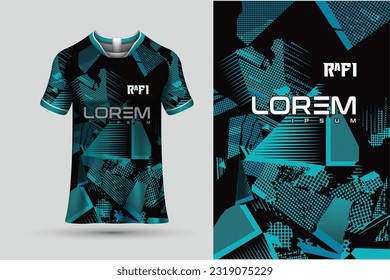 Tela textil para camiseta deportiva, camiseta deportiva, jersey de fútbol para club de fútbol. vista frontal uniforme.