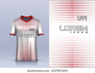 Fabric textile for Sport t-shirt ,Soccer jersey mockup for football club. uniform front  view.