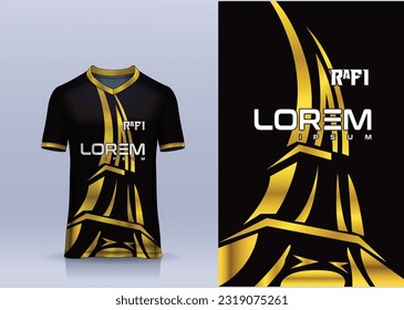 Fabric textile for Sport t-shirt ,Soccer jersey mockup for football club. uniform front  view.