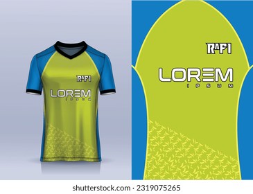 Fabric textile for Sport t-shirt ,Soccer jersey mockup for football club. uniform front  view.