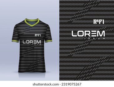 Fabric textile for Sport t-shirt ,Soccer jersey mockup for football club. uniform front  view.