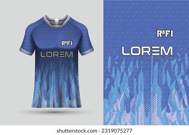 Fabric textile for Sport t-shirt ,Soccer jersey mockup for football club. uniform front  view.