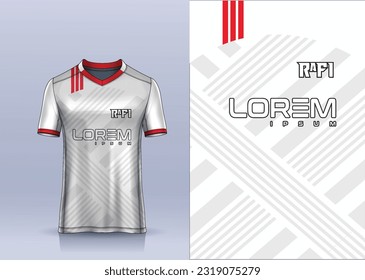 Fabric textile for Sport t-shirt ,Soccer jersey mockup for football club. uniform front  view.